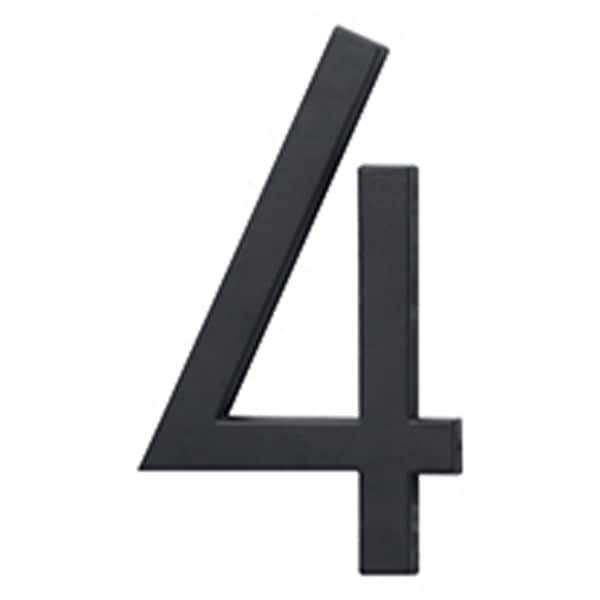 Hy-Ko 6In Black Floating Mount Number 4, 3PK A31074 - main